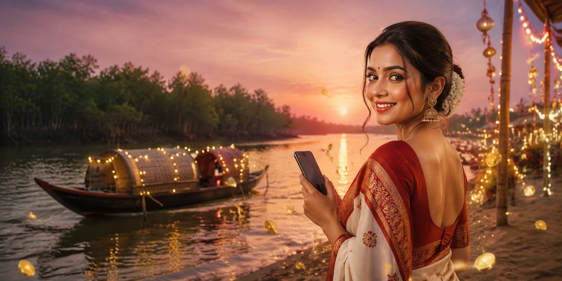 মোবাইল পেমেন্ট সুবিধাসহ সুন্দরবনের দৃশ্য